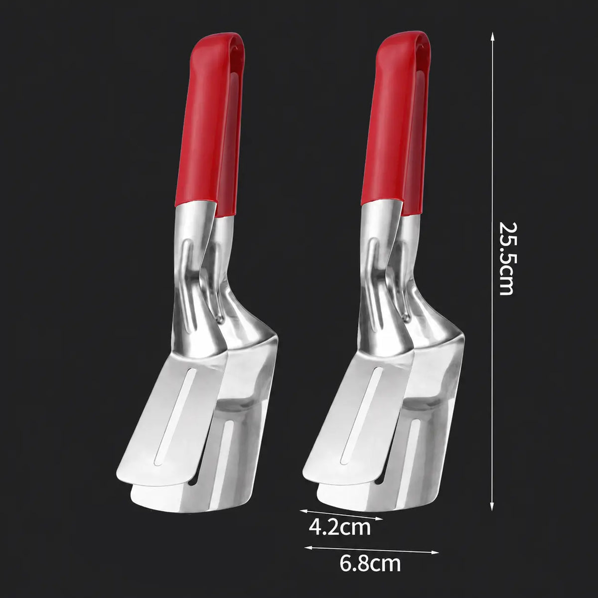 LAST DAY 50% OFF 🍳Qylinacosh® 2-in-1 Stainless Steel Spatula Tongs – Grip, Flip & Serve