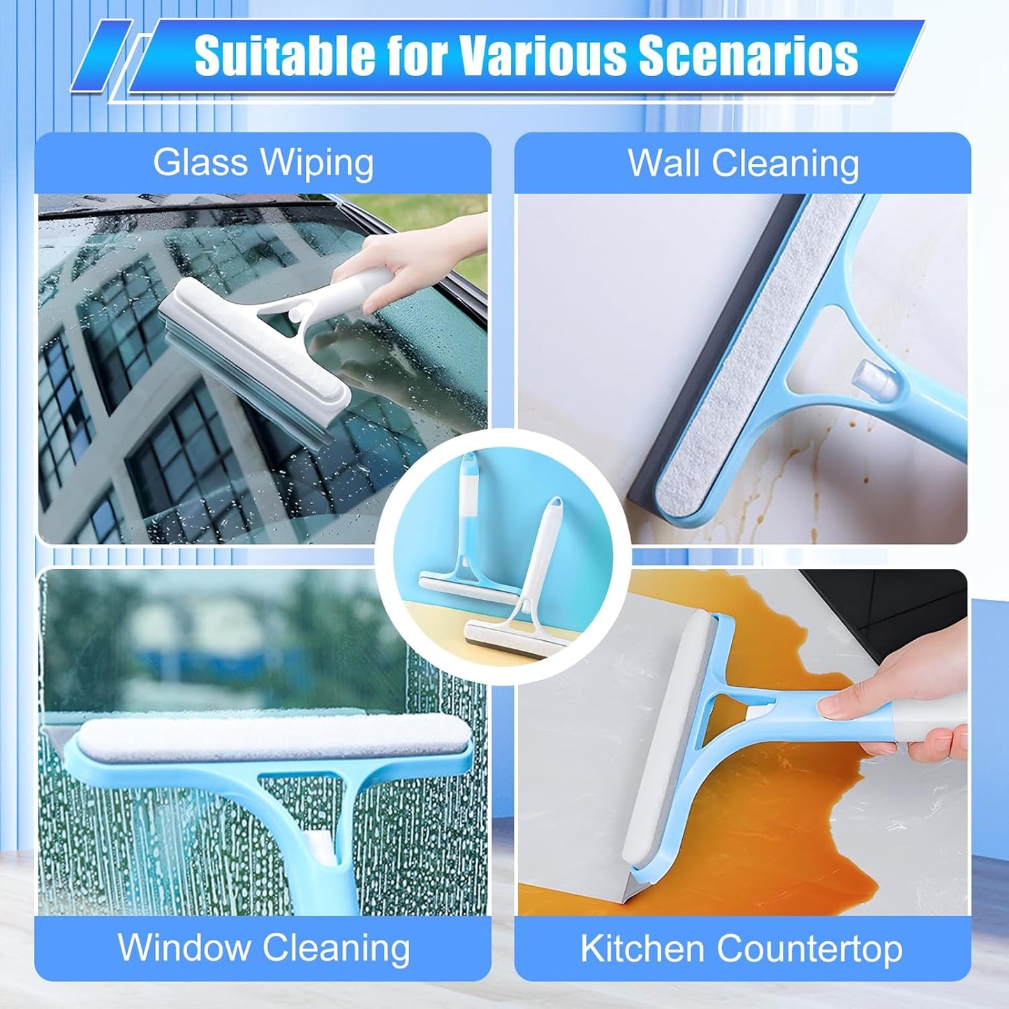 💖Achieve Crystal Clear Windows in Seconds – No Streaks, No Mess, No Extra Tools✨ Streak-Free 3-in-1 Glass Cleaner – Spray, Wipe & Scrape for a Perfect Finish! 🧽-Free shipping on orders over $35