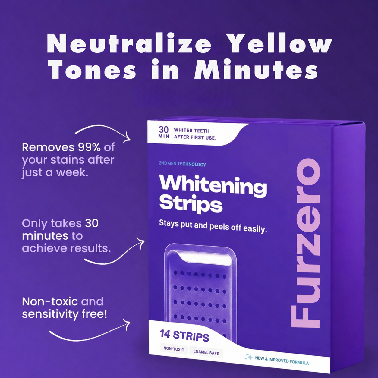 Furzero® - Purple Tooth Whitening Strips