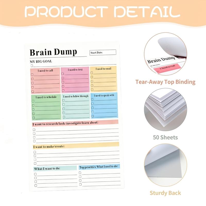 Qylinacosh® ADHD Brain Dump Planner Pad