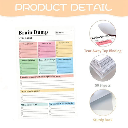 Qylinacosh® ADHD Brain Dump Planner Pad