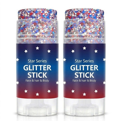 Elyviana Festival Rave Body & Face Glitter: High-Shine Star Sequins Cosmetic Makeup