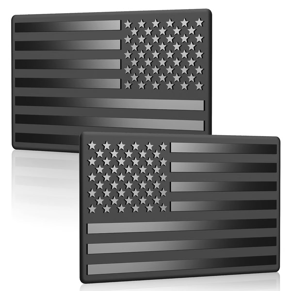 Qylinacosh.com® 3D American Flag Emblem Decal - Aluminum Alloy Material (Not Plastic)