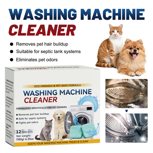 Rekulo  Eco-Friendly Washing Machine Cleaner 12 Tablets Removes Pet Hair Buildup & Fights Odors for Fresh Clean Washers