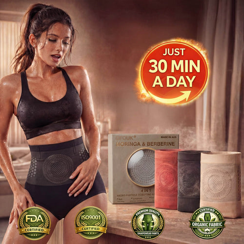 🎁GFOUK®Moringa & Berberine 4-in-1 Microparticle Sculpting & Fat-Burning Shorts