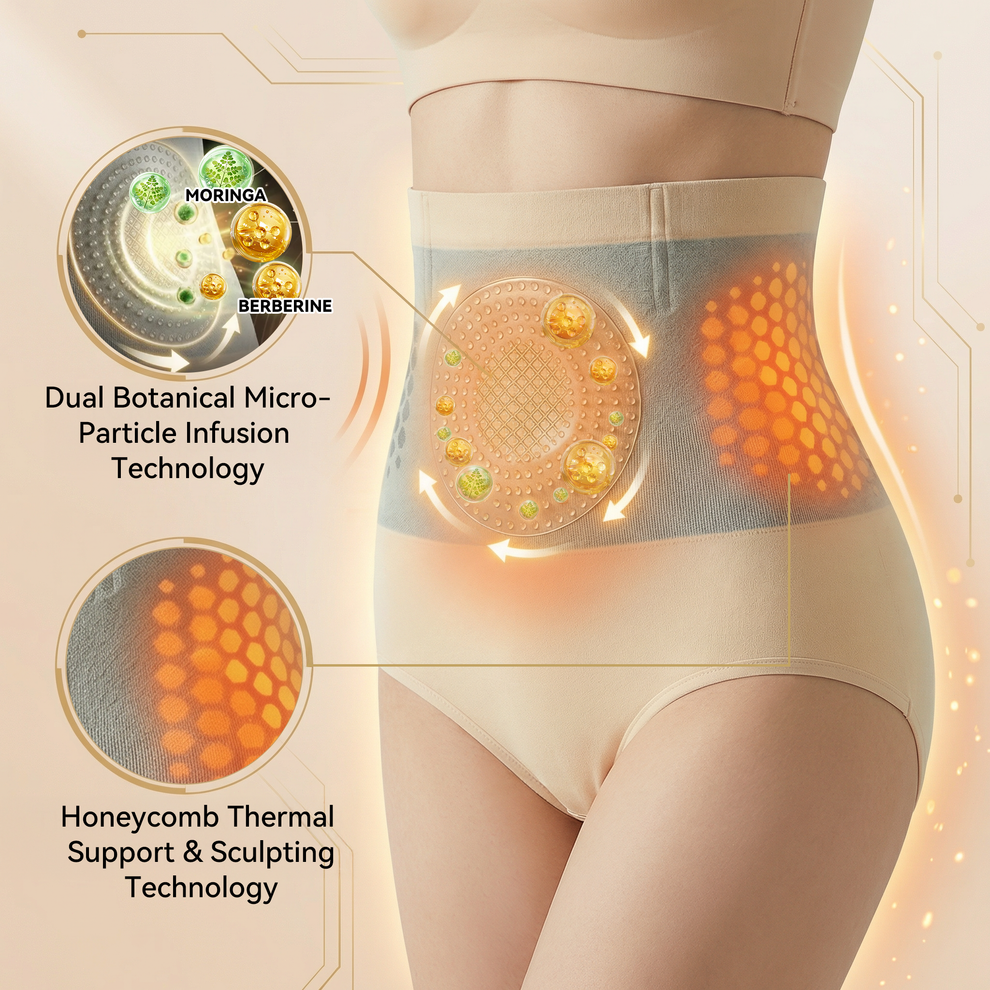 🎁GFOUK®Moringa & Berberine 4-in-1 Microparticle Sculpting & Fat-Burning Shorts