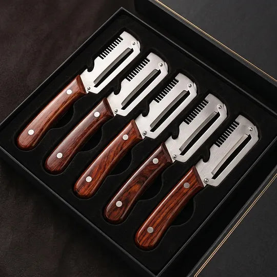 🌾LAST DAY 50% OFF-✨3-in-1 Stainless Steel Vegetable Peeler with Wooden Handle