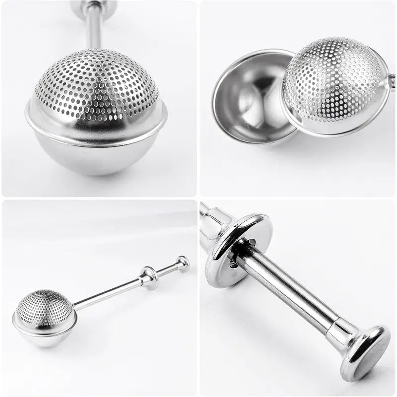 🔥Qylinacosh®Stainless Steel Powdered Sugar Shaker with Spring-Operated Handle