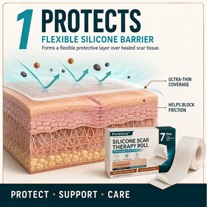 ✨💯® SILICONE SCAR THERAPY ROLL Help Soften, Flatten & Improve the Appearance of Raised Scars
