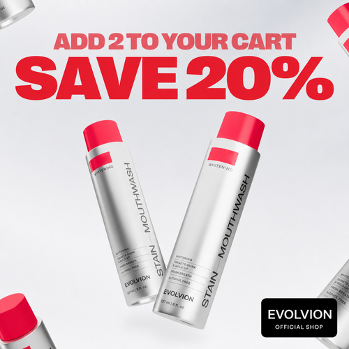 ✨Evolvion Stain Whitening Mouthwash 🌿 | Brighten Your Smile & Freshen Your Breath with Essential Oils 🦷🌬️（upsell）