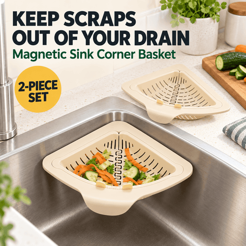 Magnetic Corner Sink Strainer Basket