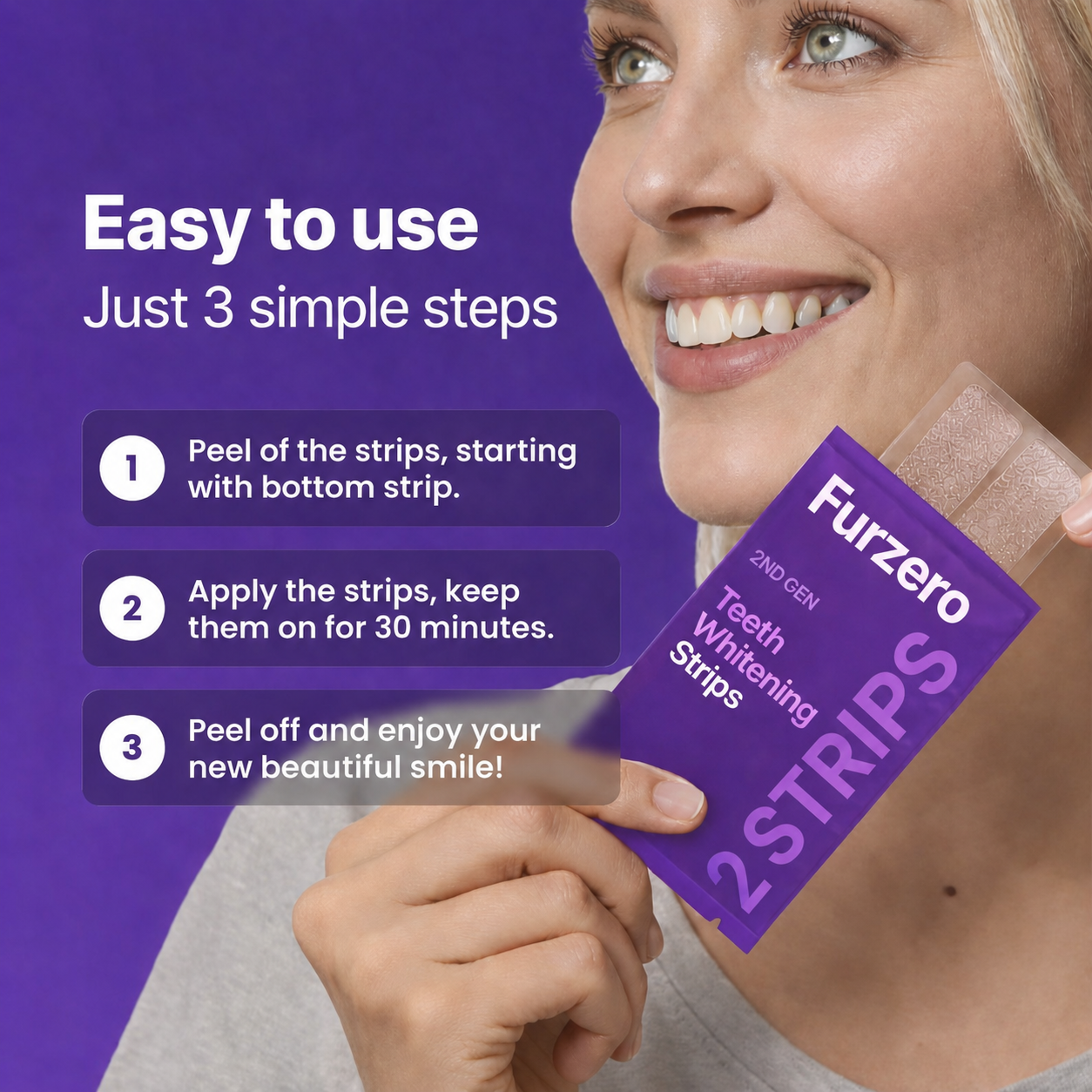 Furzero® - Purple Tooth Whitening Strips
