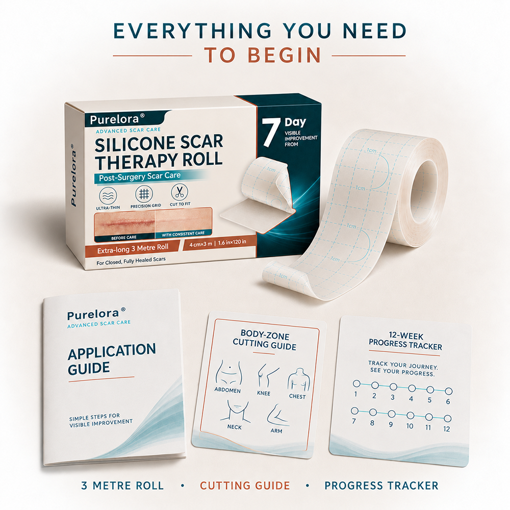 ✨💯® SILICONE SCAR THERAPY ROLL Help Soften, Flatten & Improve the Appearance of Raised Scars