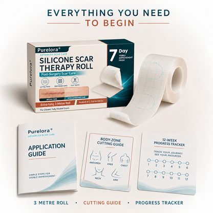 ✨💯® SILICONE SCAR THERAPY ROLL Help Soften, Flatten & Improve the Appearance of Raised Scars