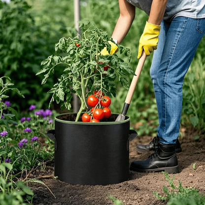 🌱Elyviana 5-Pack 5 Gallon Grow Bags – Heavy Duty Aeration Fabric Pots🪴