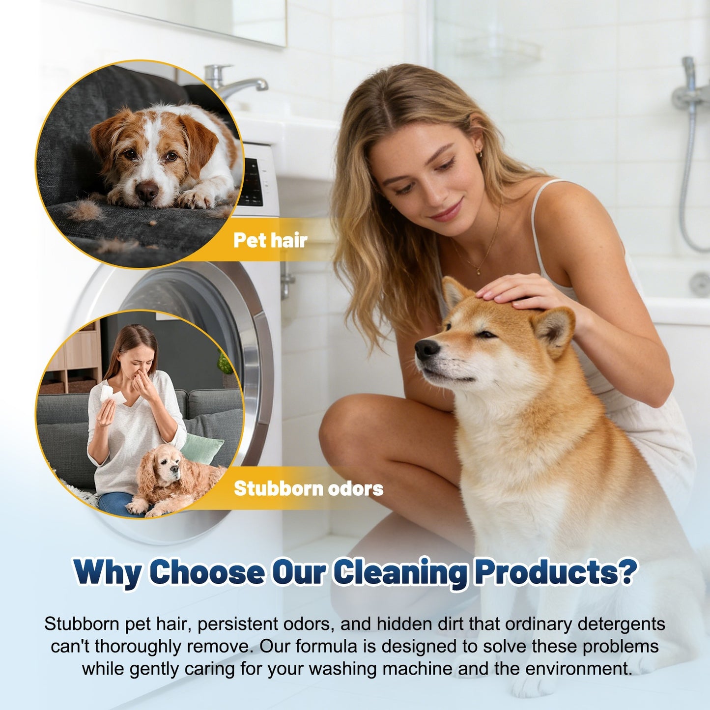 Rekulo  Eco-Friendly Washing Machine Cleaner 12 Tablets Removes Pet Hair Buildup & Fights Odors for Fresh Clean Washers