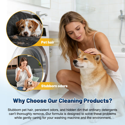 Rekulo  Eco-Friendly Washing Machine Cleaner 12 Tablets Removes Pet Hair Buildup & Fights Odors for Fresh Clean Washers