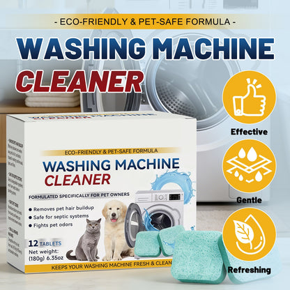 Rekulo  Eco-Friendly Washing Machine Cleaner 12 Tablets Removes Pet Hair Buildup & Fights Odors for Fresh Clean Washers
