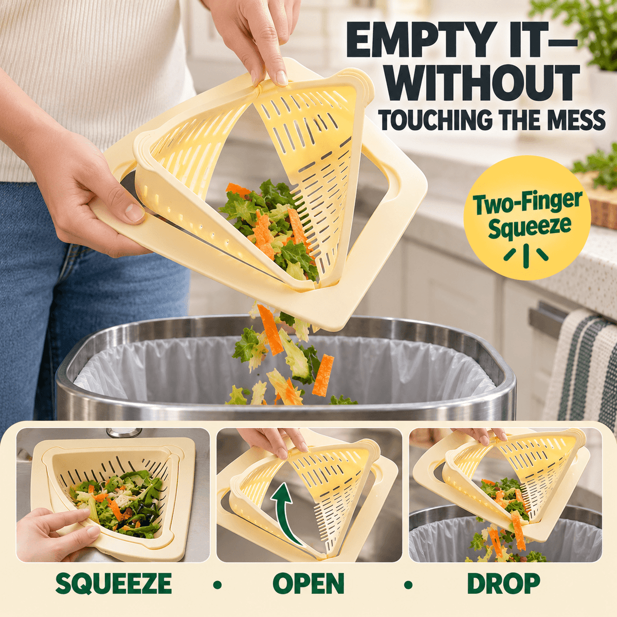 Magnetic Corner Sink Strainer Basket