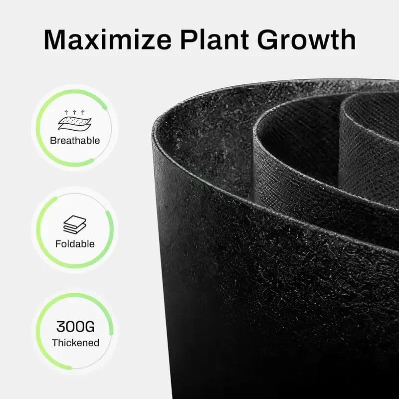 🌱Elyviana 5-Pack 5 Gallon Grow Bags – Heavy Duty Aeration Fabric Pots🪴