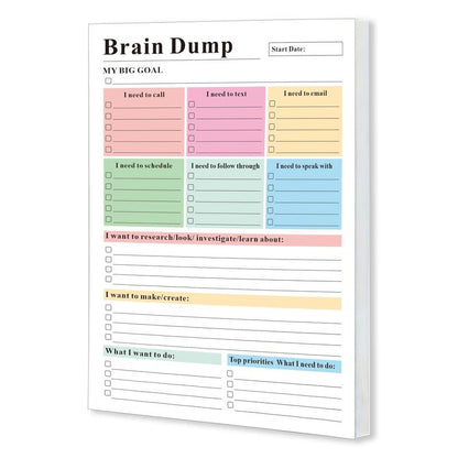 Qylinacosh® ADHD Brain Dump Planner Pad