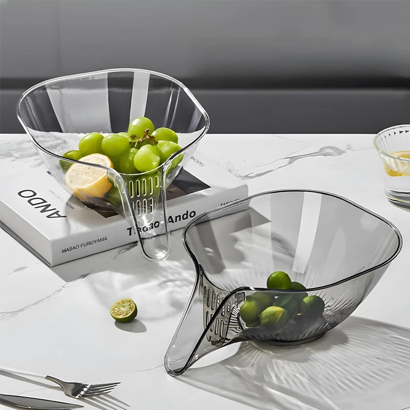 FreshBox expandable sink colander holding fresh fruit