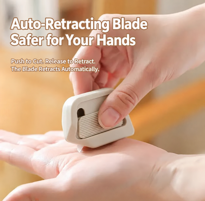 Magnetic Auto-Retract Safety Box Cutter – Compact Package Opener