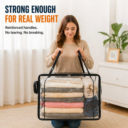 🎁💞LAST DAY 50% OFF ✨📦Qylinacosh®Large Heavy-Duty Thick Plastic Clear Storage