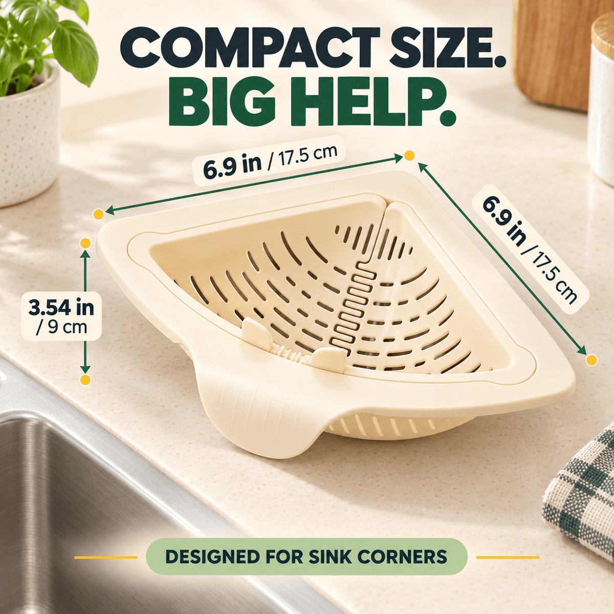Magnetic Corner Sink Strainer Basket