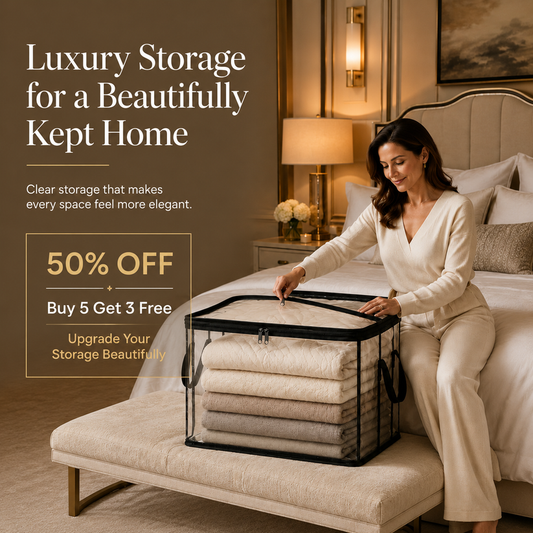 🎁💞LAST DAY 50% OFF ✨📦Qylinacosh®Large Heavy-Duty Thick Plastic Clear Storage