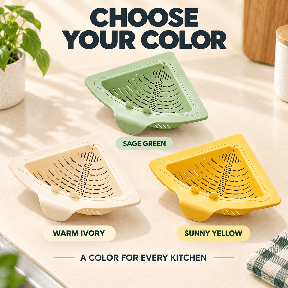 Magnetic Corner Sink Strainer Basket