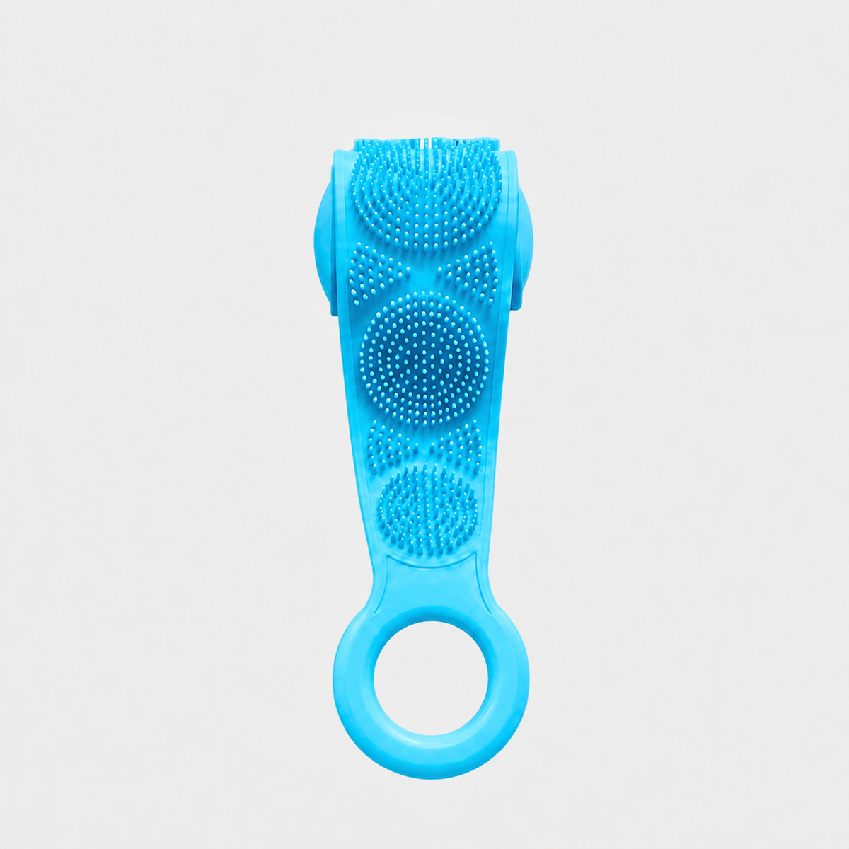 Blue silicone body scrubber belt