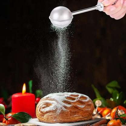 🔥Qylinacosh®Stainless Steel Powdered Sugar Shaker with Spring-Operated Handle