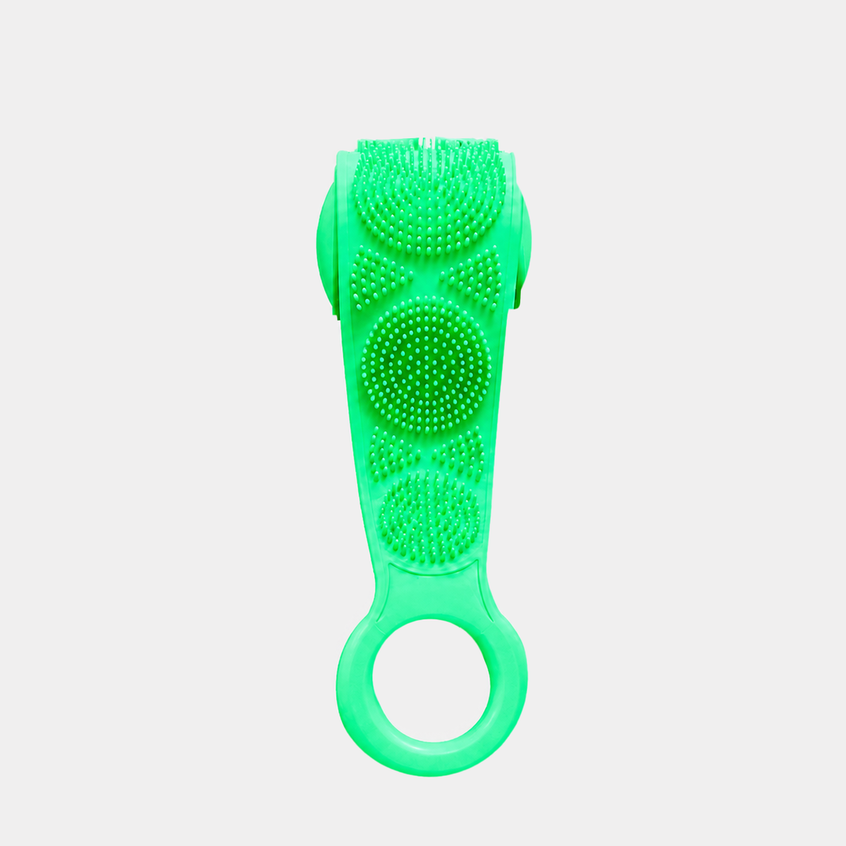 Green silicone body scrubber belt