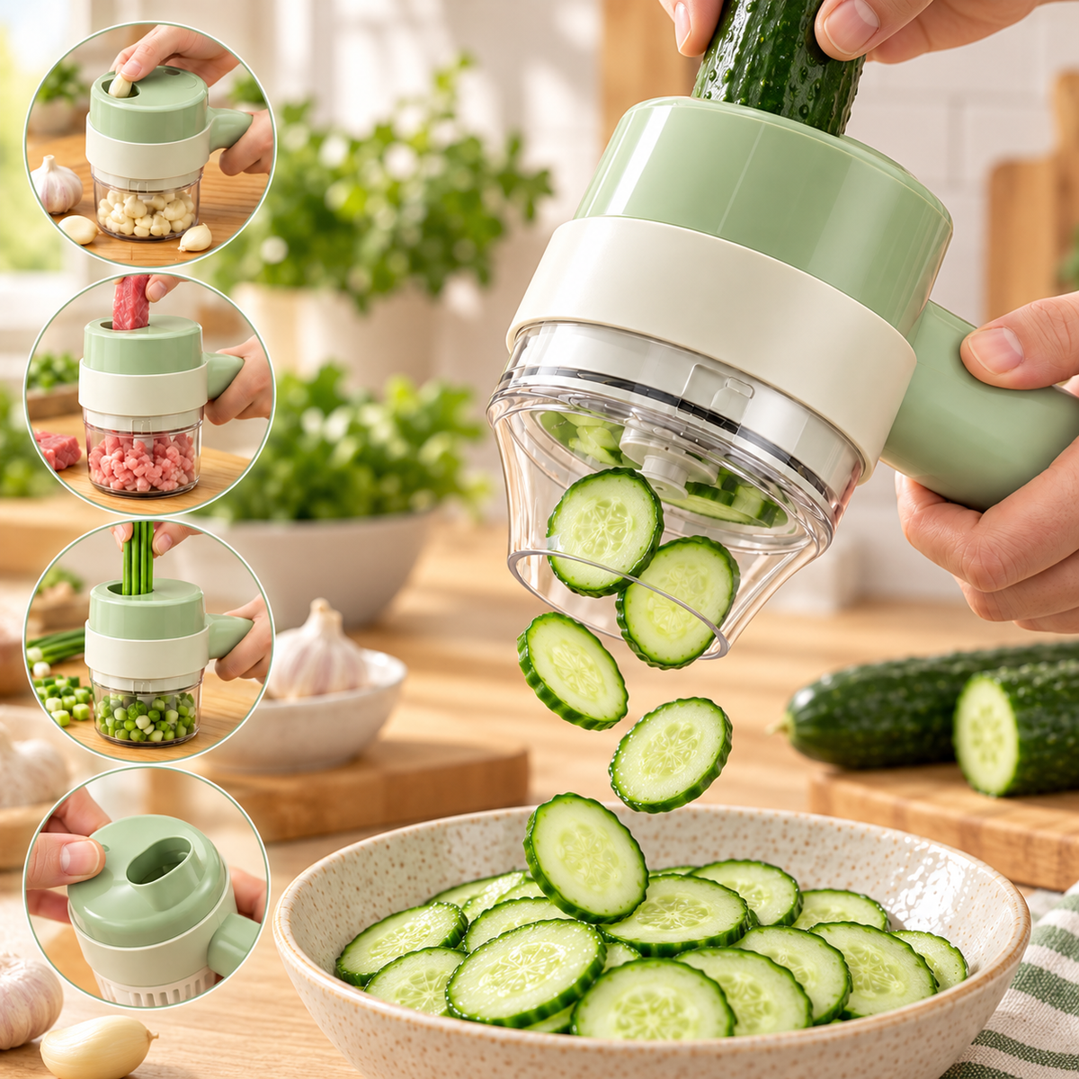 The Kitchen Gadget You’ll Use Every Day Quickly chop ingredients with one simple press — perfect for garlic, onions, herbs and more.
