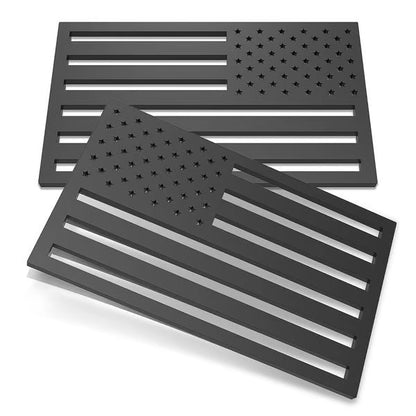 Qylinacosh.com® 3D American Flag Emblem Decal - Aluminum Alloy Material (Not Plastic)