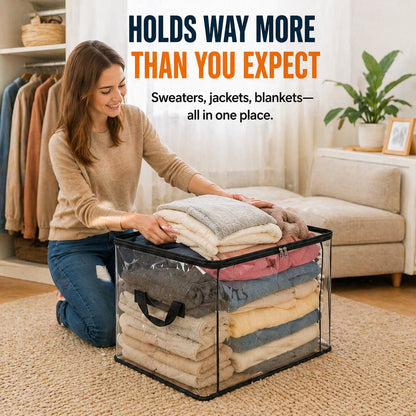 🎁💞LAST DAY 50% OFF ✨📦Qylinacosh®Large Heavy-Duty Thick Plastic Clear Storage