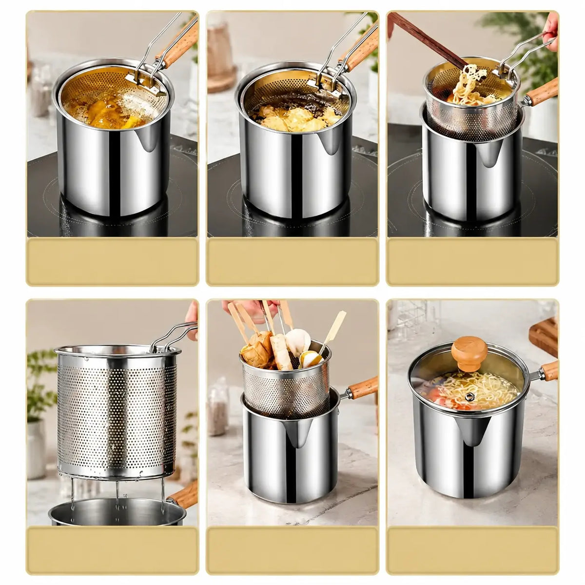 🔥Final 3 Hours: 80% OFF⚡Qylinacosh® Stainless Steel Deep Fryer Set