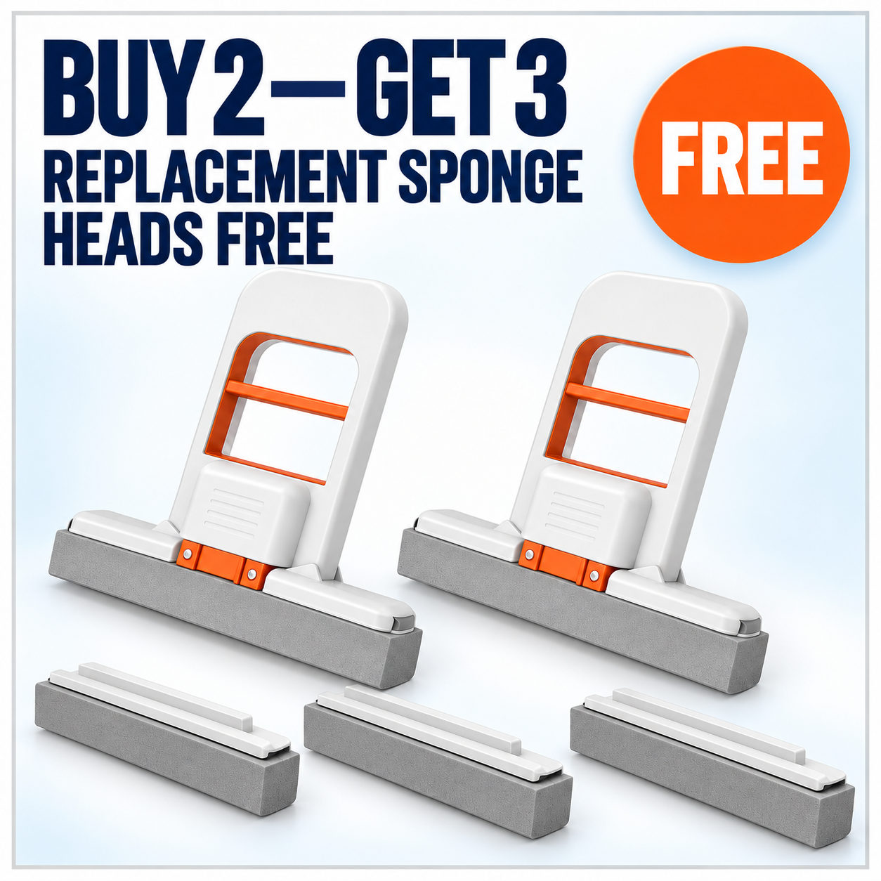 Buy 2 — Get 3 Replacement Sponge Head Free