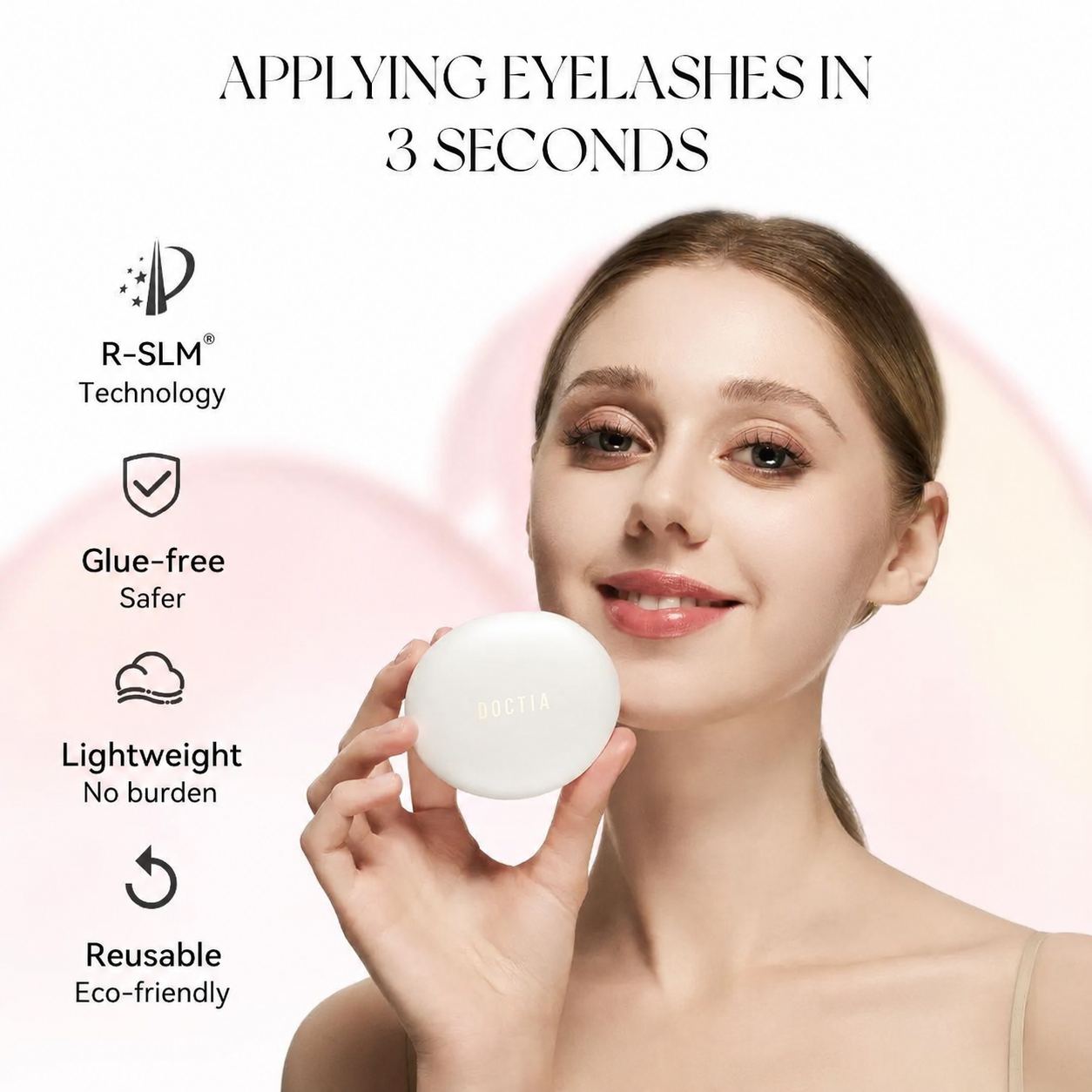 ❤️‍🔥💞LAST DAY 50% OFF-DOCTIA® Soft Magnetic Eyelashes All-in-One Box, Reusable, Glue-Free, Waterproof, Lightweight, Natural Style Makeup Cosmetic