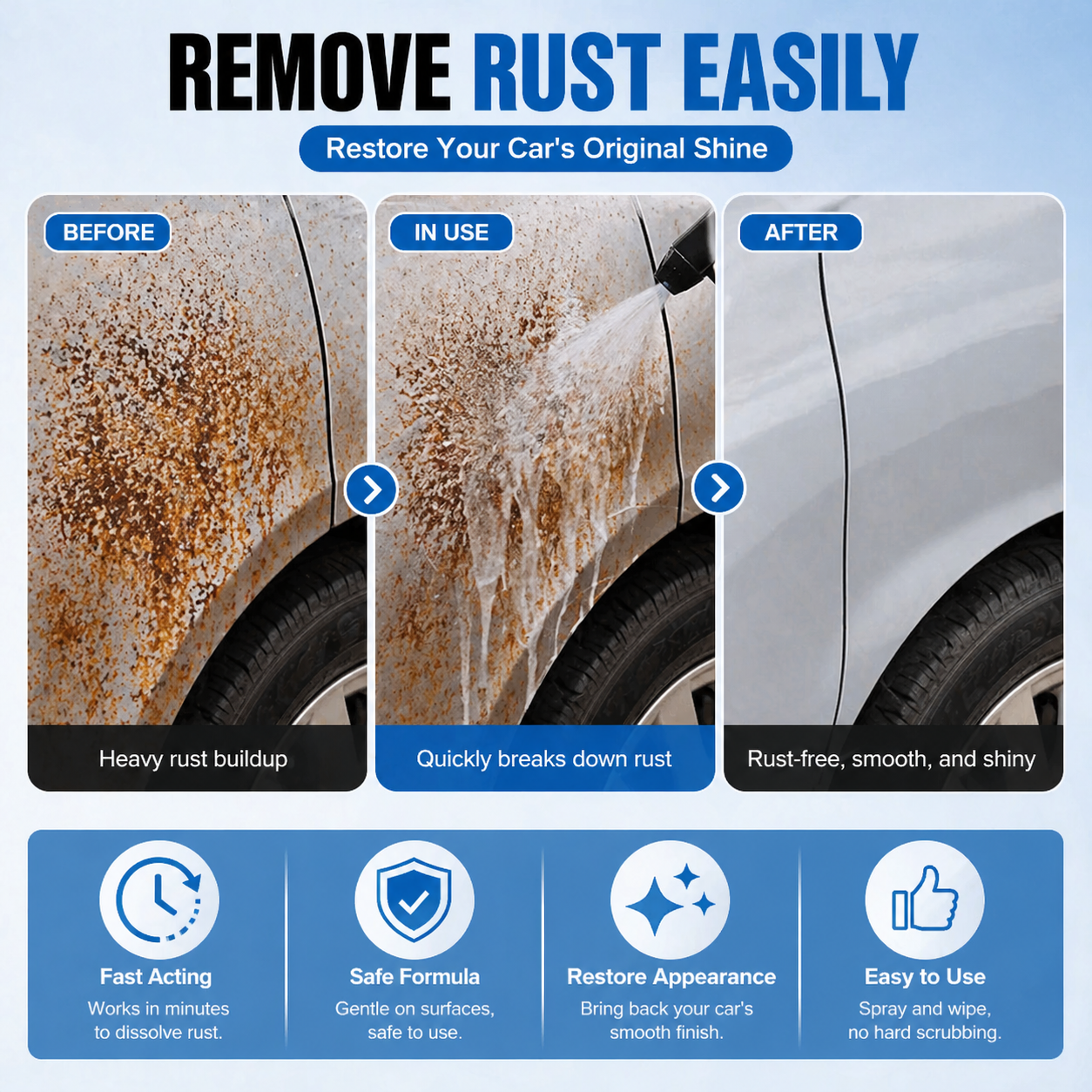 🚘🚗LAST DAY 50% OFF ✨Furzero®Rust-preventing cleaning spray
