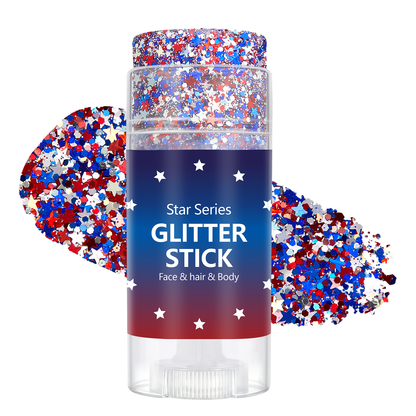 Elyviana Festival Rave Body & Face Glitter: High-Shine Star Sequins Cosmetic Makeup