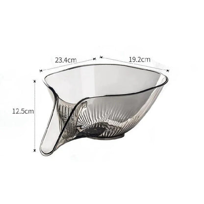 FreshBox expandable colander dimensions: 23.4 by 19.2 by 12.5 centimeters
