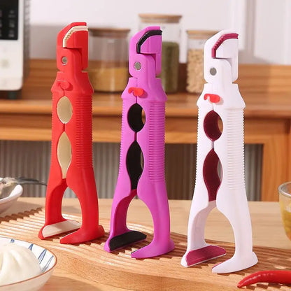 Three plate clip colors on a kitchen counter