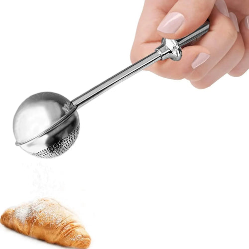 🔥Qylinacosh®Stainless Steel Powdered Sugar Shaker with Spring-Operated Handle