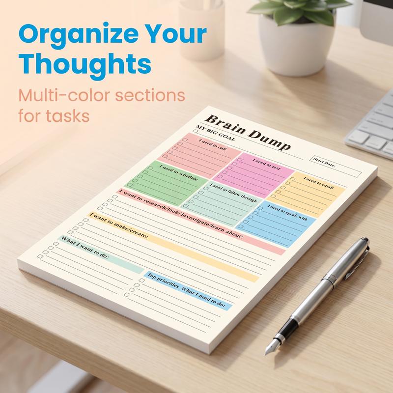 Qylinacosh® ADHD Brain Dump Planner Pad