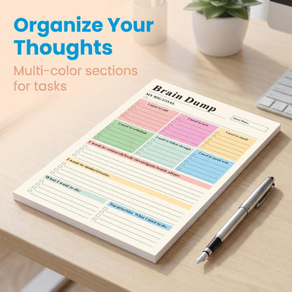 Qylinacosh® ADHD Brain Dump Planner Pad