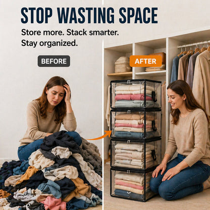🎁💞LAST DAY 50% OFF ✨📦Qylinacosh®Large Heavy-Duty Thick Plastic Clear Storage