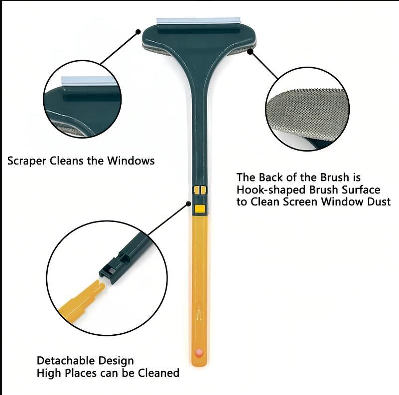 🎁Elyviana 2-in-1 Window Screen Cleaning Brush Value Set
