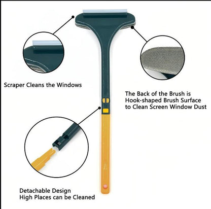 🎁Elyviana 2-in-1 Window Screen Cleaning Brush Value Set